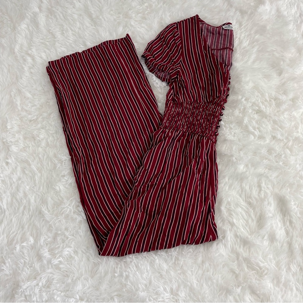 Hollister pants jumper burgundy with black and white stripes size XS - Picture 4 of 5